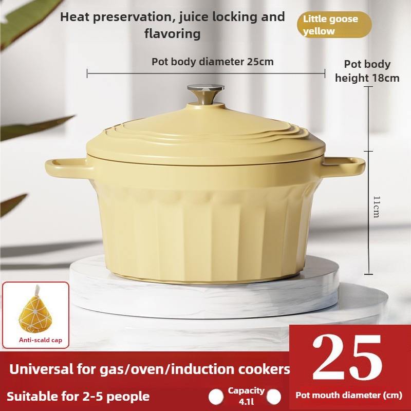 25cm petite oie jaune (livré avec un chapeau anti-brûlure)