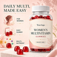 Gummies multivitaminées pour femmes sans sucre, 60 unités, marque privée, avec fer, folate et biotine