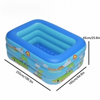 Großer Kinder-Swimmingpool für Draußen Vollständig Aufblasbarer Lounge-Pool für Kinder Garten Hinterhof Aufblasbarer Schwimmpool