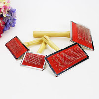 Brosse en bois et bambou pour application de toilettage des animaux de compagnie, peigne scintillant, pour chiens