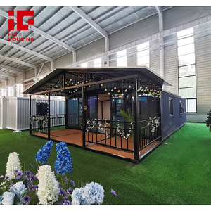 <span class=keywords><strong>Vendita</strong></span> calda 40ft <span class=keywords><strong>di</strong></span> <span class=keywords><strong>lusso</strong></span> prefabbricato pieghevole espandibile casa del contenitore con 2 camere da letto con parasole - Product Image 3