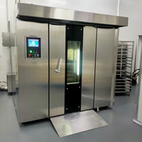 Horno Rotatorio de Doble Carro con 64 Bandejas, Calentamiento Eléctrico/Diésel/Gas, Equipo Comercial de Panadería para Hornear Pan y Pasteles