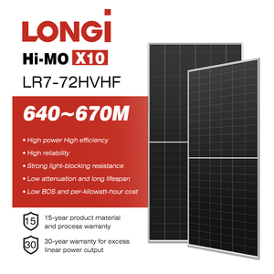 ราคาโรงงาน แผงโซลาร์เซลล์ Longi Hi Mo X10 กำลังไฟ 640W 645W 650W 660W 665W 670W สำหรับที่อยู่อาศัย รุ่น LR7-72HVHF(64) - Product Image 5