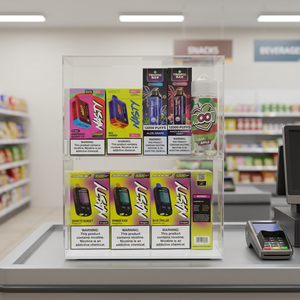 Boîte de présentation en acrylique transparente à plusieurs niveaux personnalisée, étagère de présentation de marchandises pour comptoir de caisse de supermarché - Product Image 1