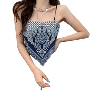 Großhandel Damen Leibchen Faden Strickweste Komfortable Hohe Elastizität Kein Stahlring Mit Brust polster Sling Bottom ing Tank Top