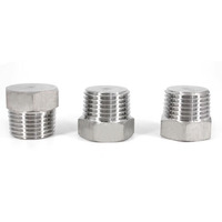 Raccord à tige hexagonale en acier inoxydable 304 316, raccord NPT BSPT, taille de tuyau, bouchon hexagonal 1/4 3/8
