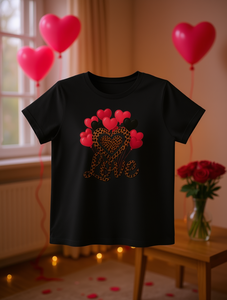 T-shirt pour femme bleu royal à manches courtes avec motif cœur, décontracté, lavable en machine, mode saisonnière - Product Image 2