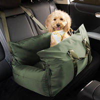 Siège surélevé pour chat et chien de style moderne et luxueux, tissu Oxford imperméable, support de siège de voiture, facile à nettoyer, lavable, motif uni, utilisation en extérieur