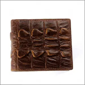 Guangzhou Fabricant Concepteur Hommes D'affaires Motard En cuir Véritable Crocodile Portefeuille - Product Image 1