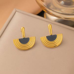 2025 New Design Necklace Female 18K Gold Stainless Steel Necklace and Earrings <b>Jewelry</b> - Product Image 2