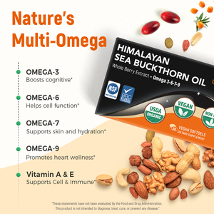 Gélules d'huile d'argousier de l'Himalaya Laicuherb, complément alimentaire végétalien pour l'éclat naturel de la peau et la santé digestive des adultes - Product Image 2