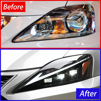 Ensemble de phares LED KGKB pour Lexus IS250 IS300 XE20 2006-2012, lentille de projecteur 6000K avec feux de jour dynamiques, clignotants, Plug & Play