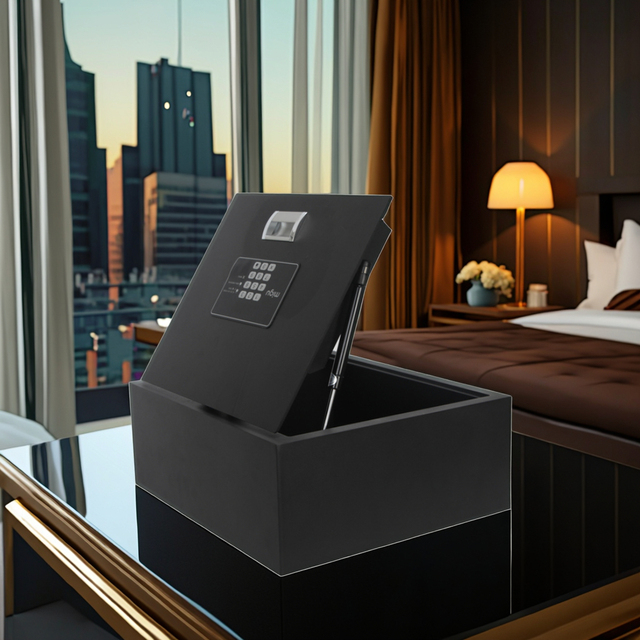 Hotel Full Automatic Mini Digital Secure Electronic Safe Box Electronic Digital Lock Wall Mounted Commercial Guest Room Safe