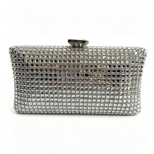 Bolsos de mano de noche con diseño de diamantes, bolsos de mano de lujo para boda, color rojo/plateado/dorado/<span class=keywords><strong>morado</strong></span>, bolsos de mano de cristal para mujer, bolsos de fiesta para mujer - Product Image 1