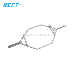 Chrome <span class=keywords><strong>Hex</strong></span> Trap <span class=keywords><strong>Bar</strong></span> với <span class=keywords><strong>combo</strong></span> Grips cho phòng tập thể dục thể Dục Đào Tạo - Product Image 6