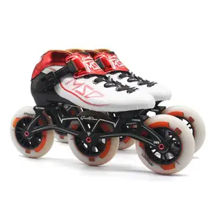 Customizable Professional Carbon Fiber 3 Wheel Adult Inline Speed Skates Boot Skating Shoes