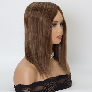 Vierge européenne Remy cheveux toupet <span class=keywords><strong>Lexa</strong></span> Balayage couleur densité de lumière Toppers cheveux humains plein volume cheveux Toppers pour les femmes - Product Image 2