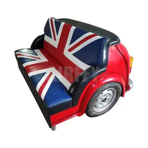 Vintage Union Jack British Flag Car Shaped Sofa for Home commerce decor