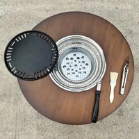 Nouveau design de table de cheminée pour le thé au charbon de bois table de cheminée pliante table de barbecue pliante pour l'extérieur