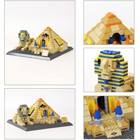 Architektur-Bausteine Große Pyramide von Gizeh Modell Kairo Ägypten Wahrzeichen DIY Baustein-Set ABS Lernspielzeug OEM-Hersteller