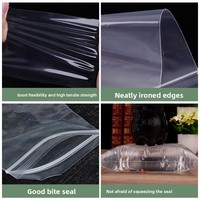 Sacs refermables en PE à fermeture éclair transparents en gros, emballages alimentaires en plastique épaissi, scellés, personnalisables
