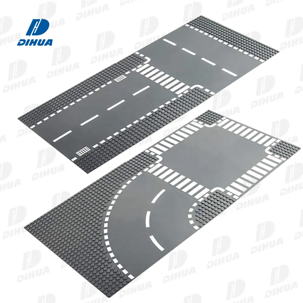 클래식 빌딩 블록 도로베이스 플레이트 DIY 스팀 장난감 교육용 브릭베이스 플레이트 어린이를위한 w/대형 브랜드 빌딩 블록