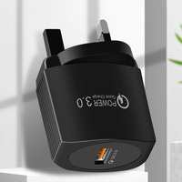 Prix de gros, logo personnalisé, chargeur QC3.0 standard UE, Royaume-Uni, États-Unis, port micro USB unique, charge rapide QC 3.0, chargeur de téléphone portable