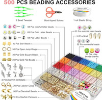 Kit de Regalo para Hacer Joyería Juvenil DIY - Juguetes para Crear Pulseras con Cuentas de Plástico