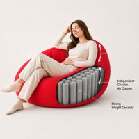 Canapé gonflable flocqué personnalisé avec logo, en PVC épaissi, pliable, sphérique, pour dormir et se détendre, vente en gros