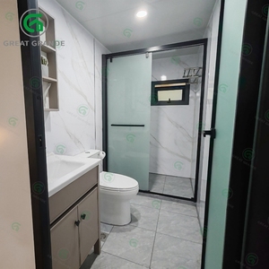Pared de vidrio de lujo 40ft Prefab Container House Modular Oficina portátil 3 dormitorios Home Restaurant Container Shop Store Villa - Product Image 5