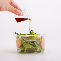 Mini récipients de sauce en plastique de 0.75oz Distributeur de sauce Tasses en plastique avec couvercles