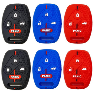 Funda de silicona para llave <span class=keywords><strong>Honda</strong></span> Civic Accord VII Crv <span class=keywords><strong>Frv</strong></span> Insight Shuttle Stream Jazz accesorios sin llave llavero 3 4 botones - Product Image 5