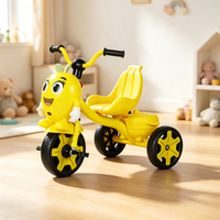 Tricycle en plastique pour enfants avec pédales, musique, lumières, dessins animés, paniers de rangement, jouet à roulettes pour l'extérieur, 3-6 ans, garçons et filles, personnalisable