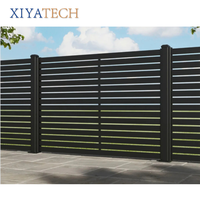 Clôture de confidentialité XIYATECH en aluminium personnalisable pour arrière-cours résidentielles et aménagement paysager contemporain porte en fer forgé moderne