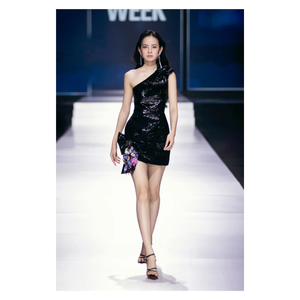 Vestido de cielo nocturno, vestido recién llegado para mujer, vestidos de mujer, tela de alta calidad, alta moda, & Leo Enzo, mayorista de Vietnam - Product Image 1