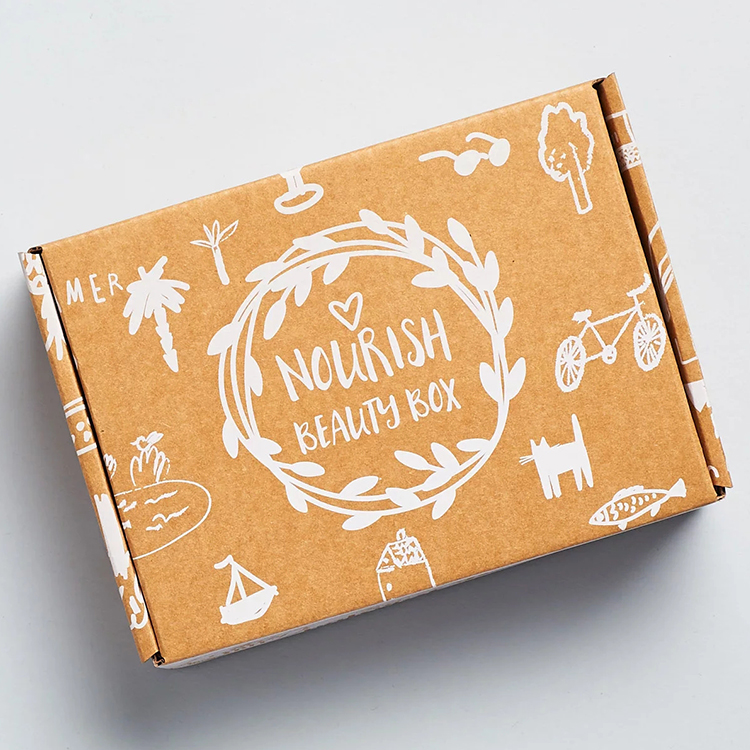 Custom Logo Kraft Corrugated Paper Cardboard Packaging Tuck End Mailer Shipping Gift Box