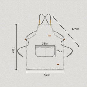 Canvas Sleeveless Salon <b>Kitchen</b> Chef Barista BBQ Hairdresser <b>Apron</b>-for Baristas Chefs Hairdressers Barbecues - Product Image 2
