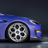 Couvre-ventouses d'admission d'air avant en fibre de carbone pour Tesla Model S Plaid V Style