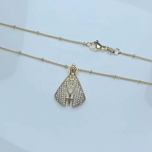 <span class=keywords><strong>Pendentif</strong></span> pour femme, collier à porter avec la <span class=keywords><strong>sainte</strong></span> <span class=keywords><strong>vierge</strong></span> marie, <span class=keywords><strong>pendentif</strong></span> pour le ras du cou, strass en cristal, bijoux religieux - Product Image 2