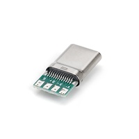 Connecteur mâle USB 2.0 A vers C à pince 24 broches MUP pour transfert et charge