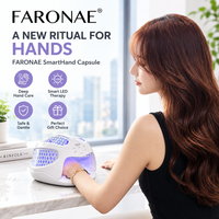 Appareil professionnel de spa pour les mains avec luminothérapie LED, massage par impulsions NMES, chaleur infrarouge lointain et aromathérapie pour salon de manucure