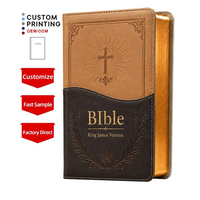 Bibles chrétiennes de haute performance, élégantes et durables, avec couverture en cuir PU, impression de livres religieux, approvisionnement direct