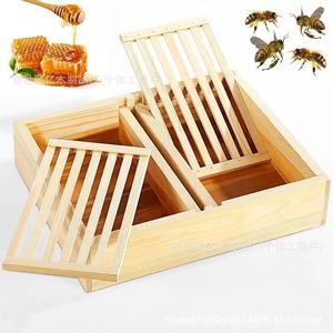 Caja de Madera para Alimentación de Abejas, Equipo de Colmena de Madera de Pino, Rectangular, de Escritorio, 1.ª Planta - Product Image 1