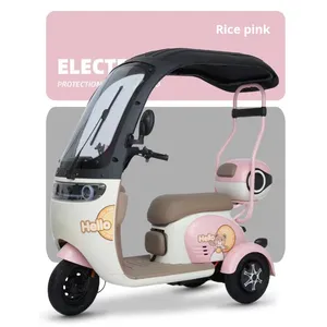 Nuevo Triciclo Eléctrico, Scooter Abierto, Vehículo Familiar para Recoger y Dejar Niños, Ocio, Personas Mayores, con Toldo, Bicicleta con Batería - Product Image 2