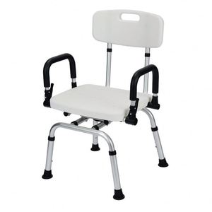 Disabled Bathing Chair Aluminum Alloy Shower Chair Non-Slip <b>Height</b>-<b>Adjustable</b> Portable Bath <b>Stool</b> Seniors Pregnant Women 150kg - Product Image 3