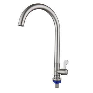 Robinet de cuisine Himans en acier inoxydable 304, monocommande, à poser sur comptoir, avec cartouche céramique moderne, rotation à 360 degrés - Product Image 4