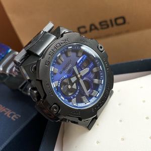 Montre Casi GST B400 en acier inoxydable noir, mouvement mécanique 46,6 mm, étanche 50 bars, lumière LED, heure mondiale, tendance - Product Image 5