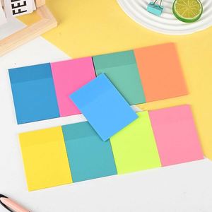 95*70mm Assorted Neon Color Self-Adhesive Sticky Notes <b>Memo</b> <b>Pads</b> Office School Daily Note-taking Document Marking Supplies - Product Image 1