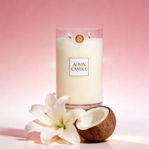 <span class=keywords><strong>Bougie</strong></span> parfumée Aoyin dans un grand bocal en verre, <span class=keywords><strong>bougie</strong></span> décorative <span class=keywords><strong>de</strong></span> luxe en cire <span class=keywords><strong>de</strong></span> soja à trois mèches, bougies parfumées dans un bocal - Product Image 1
