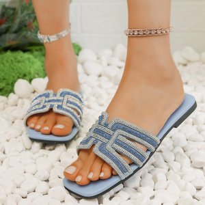 Comode Ciabatte Primaverili Leggere con Punta Aperta, Motivo Leopardato e Fiocco, Casual da Donna per Passeggio e Casa - Product Image 1